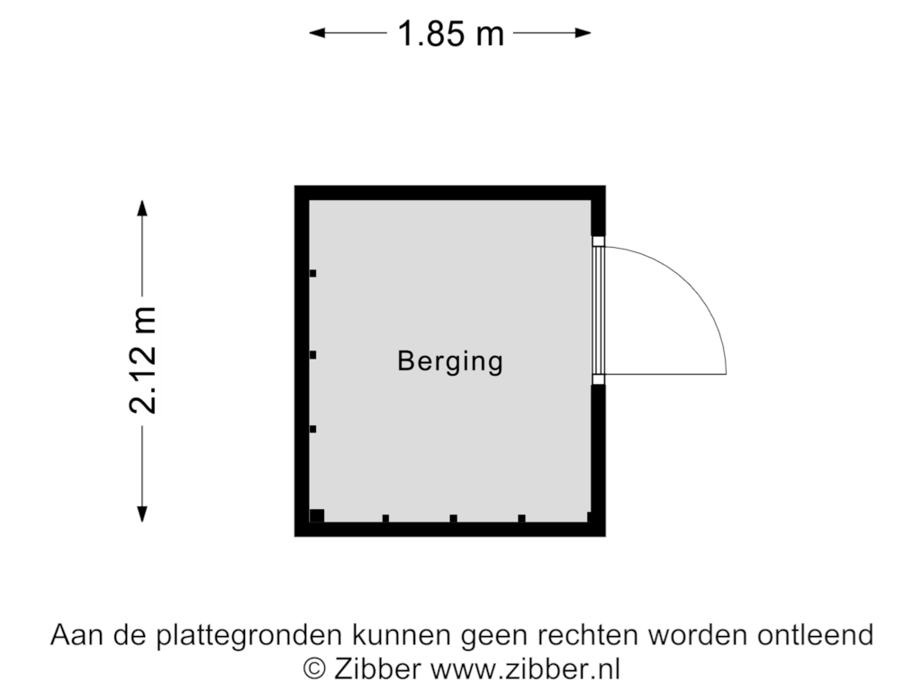 Bekijk plattegrond van Berging van Oudegracht 198-C