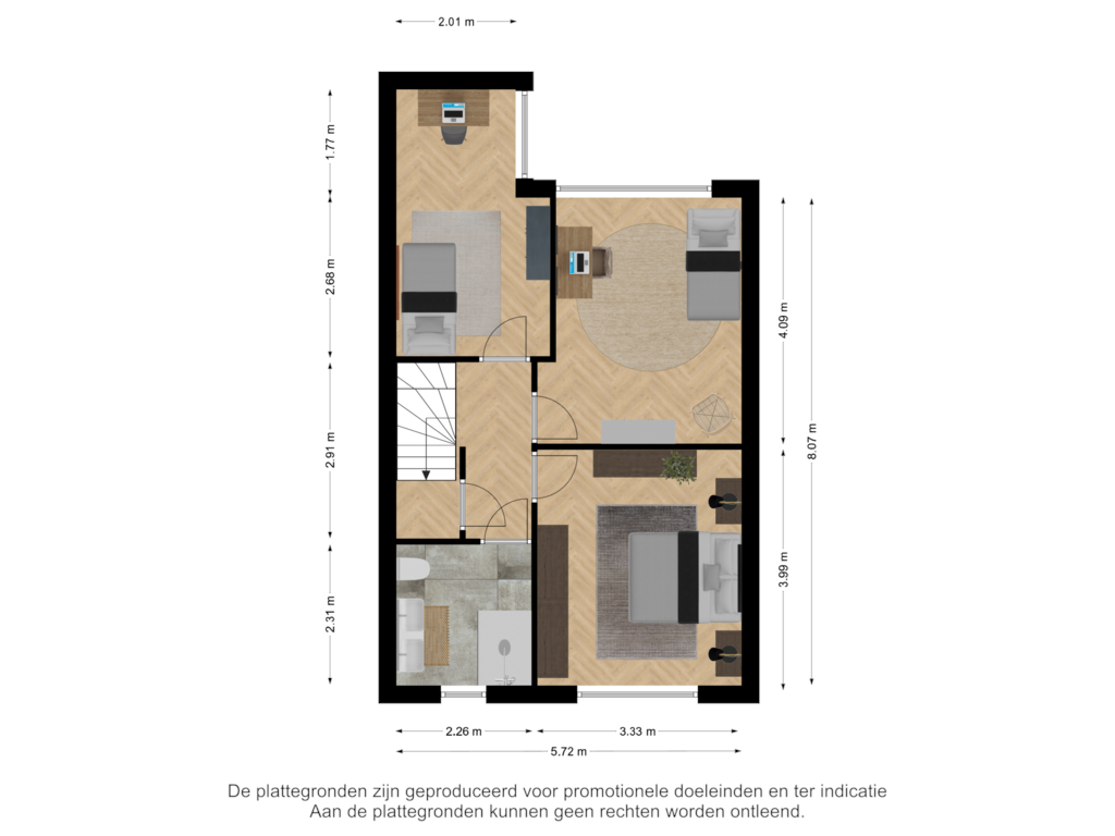 Bekijk plattegrond van Eerste verdieping van Lage Made 2