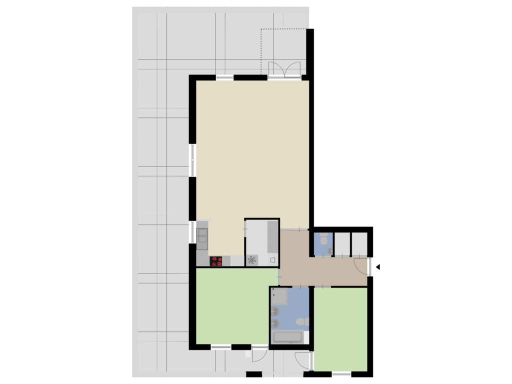 Bekijk plattegrond van Appartement van Waterdorp 50