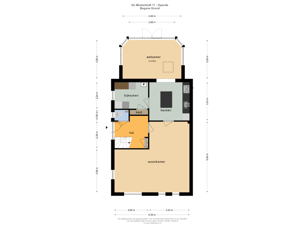 View floorplan of Begane Grond of De Westerkluft 17