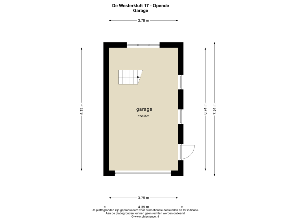 View floorplan of Garage of De Westerkluft 17