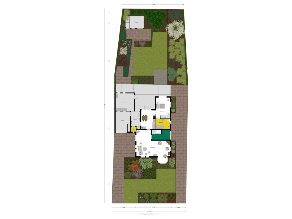 Bekijk plattegrond van Begane grond-tuin van Slingelaan 2