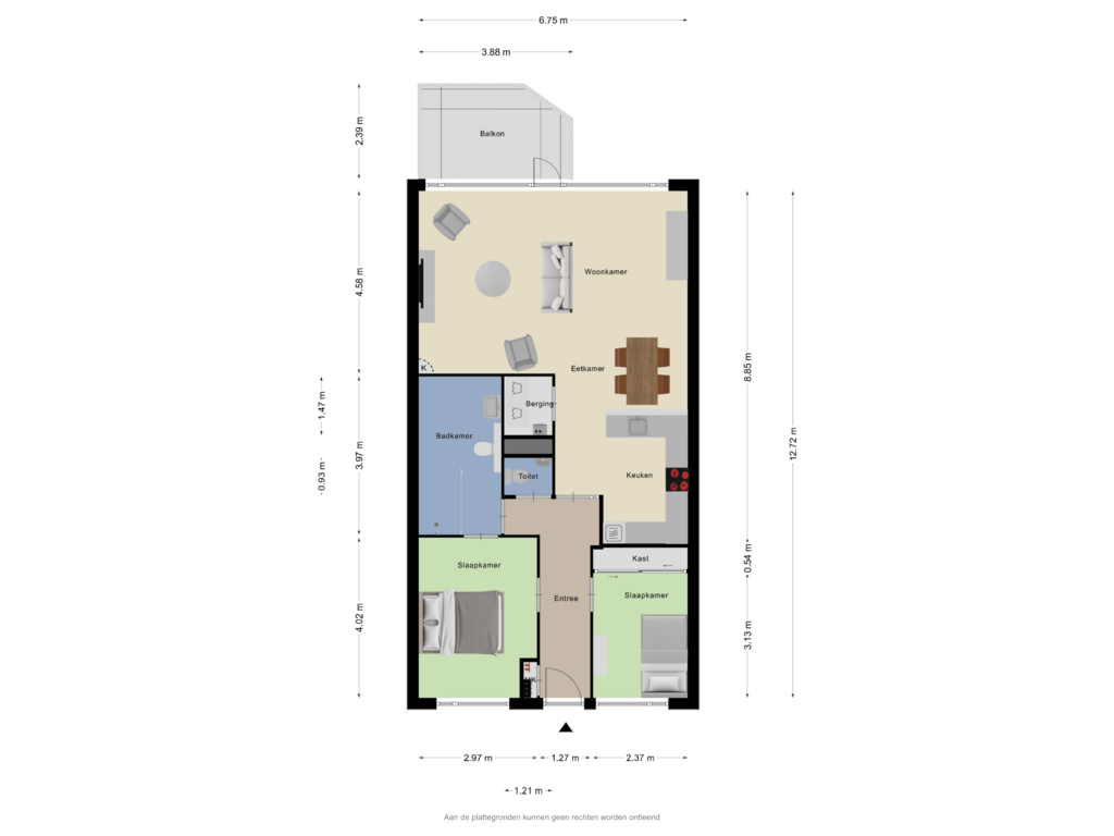 Bekijk plattegrond van Appartement van Oranjedijk 8