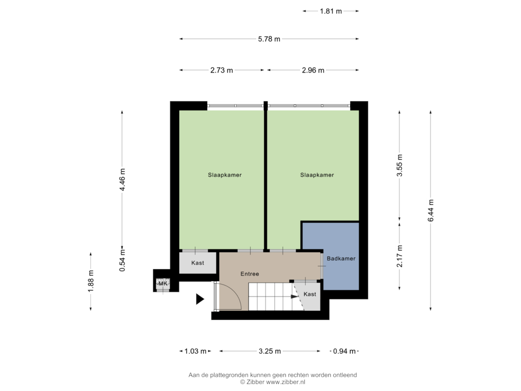 Bekijk plattegrond van Derde Verdieping van Kloekhorststraat 227