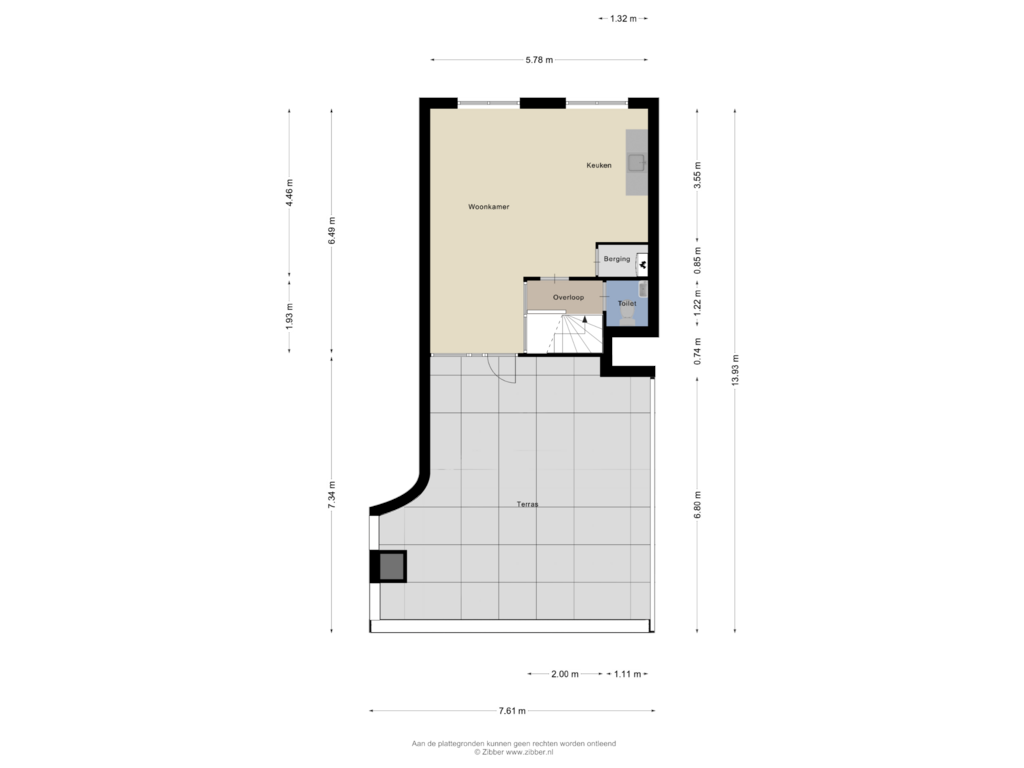 Bekijk plattegrond van Vierde Verdieping van Kloekhorststraat 227