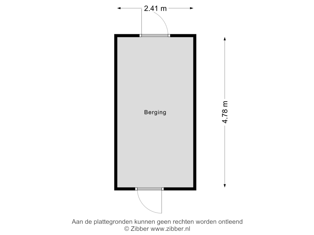 Bekijk plattegrond van Berging van Wethouder De Roosplein 145