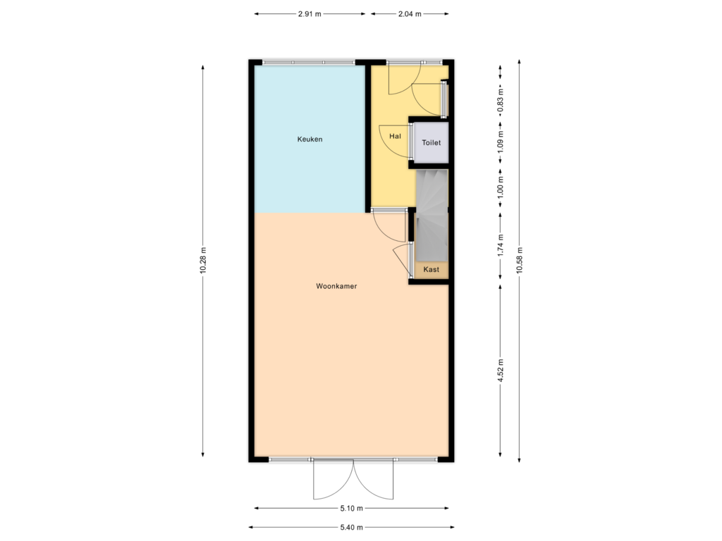 Bekijk plattegrond van Begane grond van Nova Zembla 6