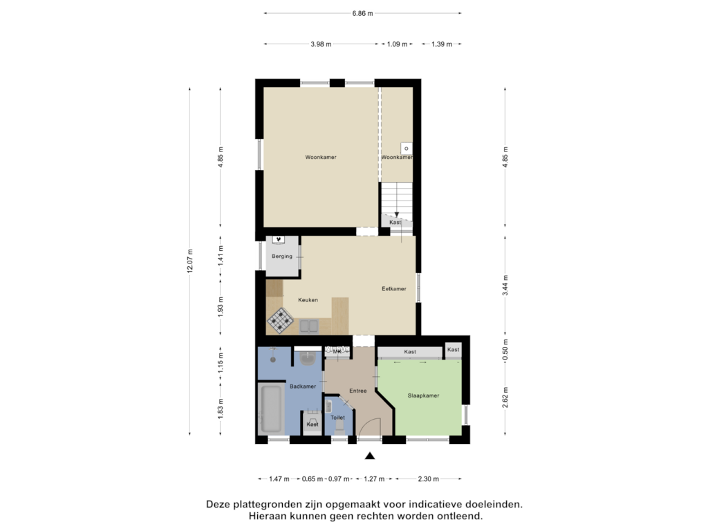 Bekijk plattegrond van Begane Grond van Kadijk 2