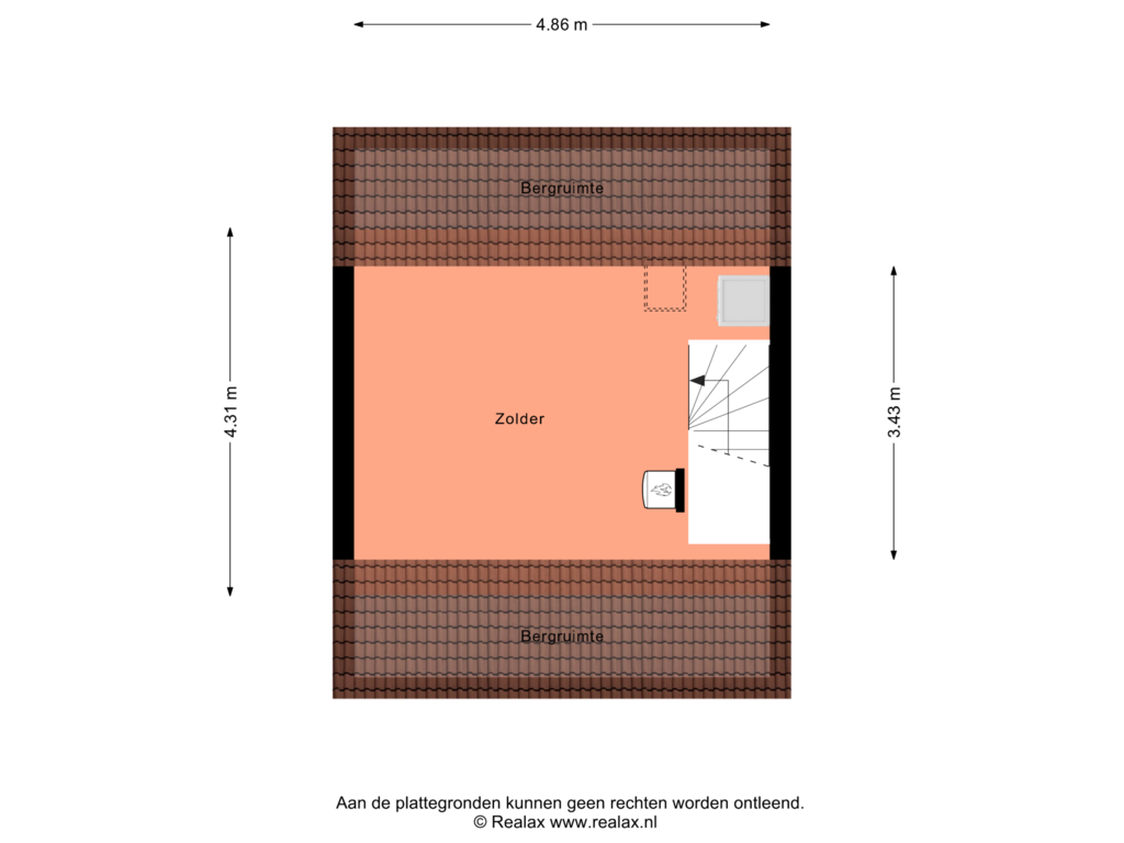 Bekijk plattegrond van Verdieping 2 van Van den Broek-erf 301