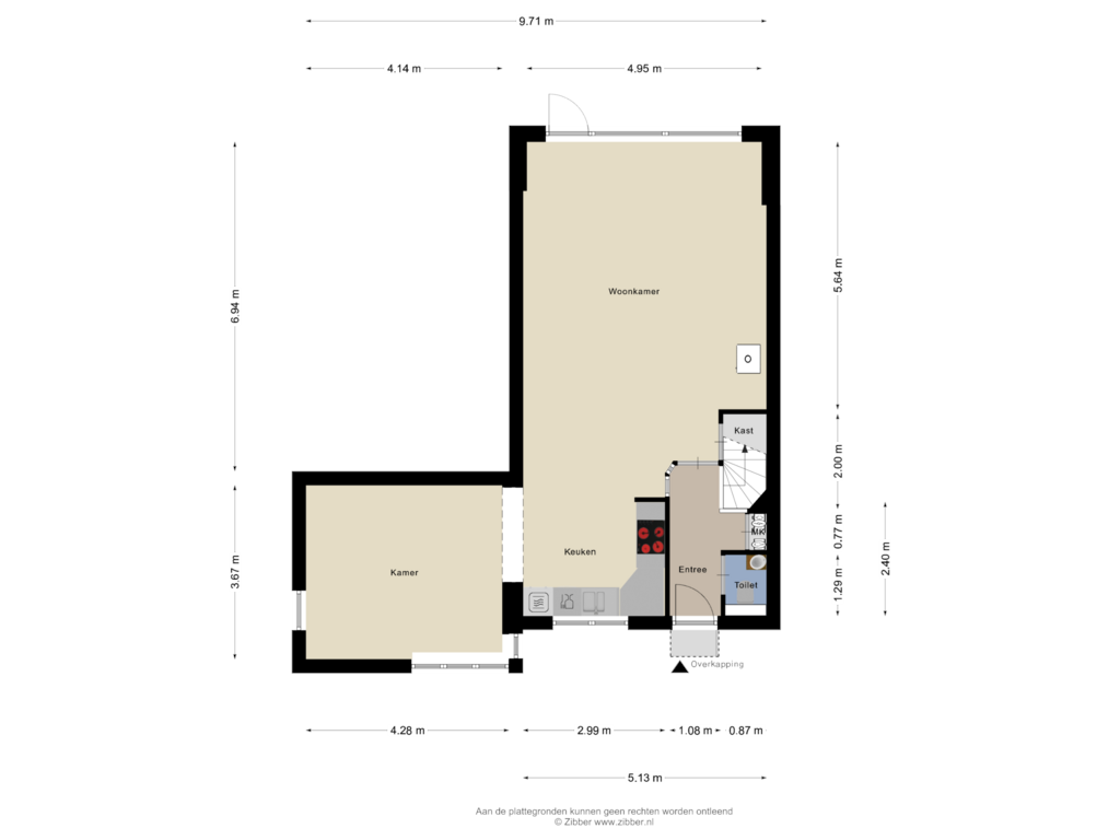 Bekijk plattegrond van Begane Grond van Schonauwen 16