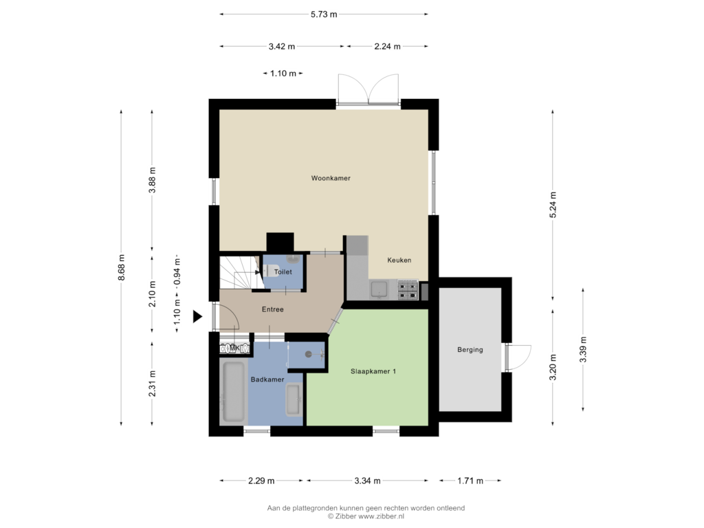 Bekijk plattegrond van Begane Grond van Hunerwold State 95