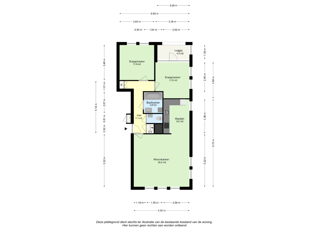 Bekijk plattegrond van Appartement van Misericordeplein 10-C