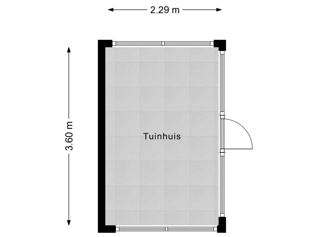 Bekijk plattegrond van Tuinhuis van Boerenkamplaan 161