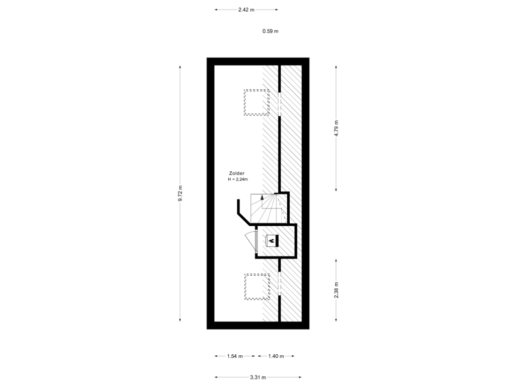 Bekijk plattegrond van 2e Verdieping van De Lange Akker 10