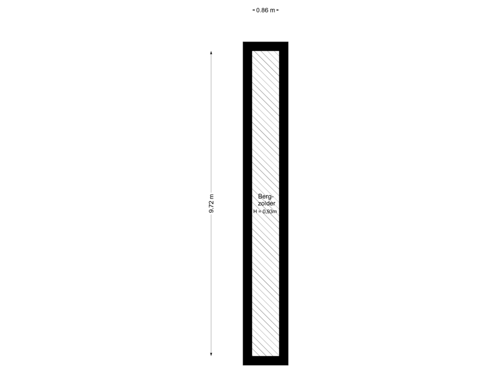 Bekijk plattegrond van Bergzolder van De Lange Akker 10