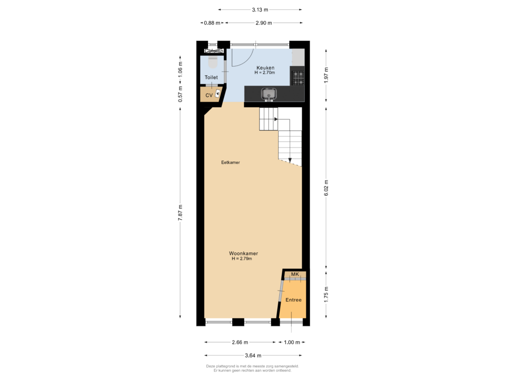 Bekijk plattegrond van Begane grond van Jan van der Heijdenstraat 11