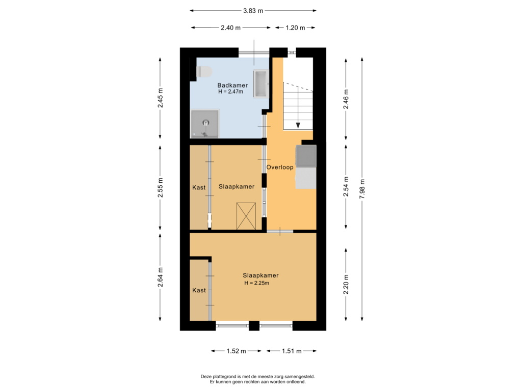 Bekijk plattegrond van Eerste verdieping van Jan van der Heijdenstraat 11