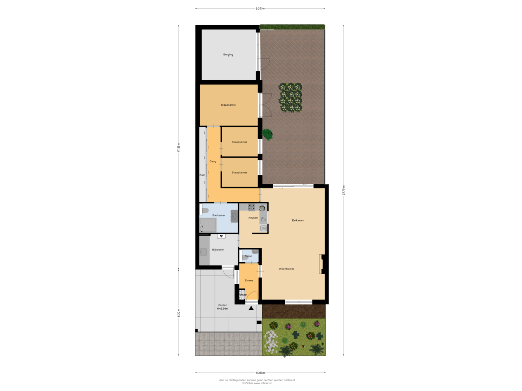 View floorplan of Appartement Tuin of Egelantierlaan 26