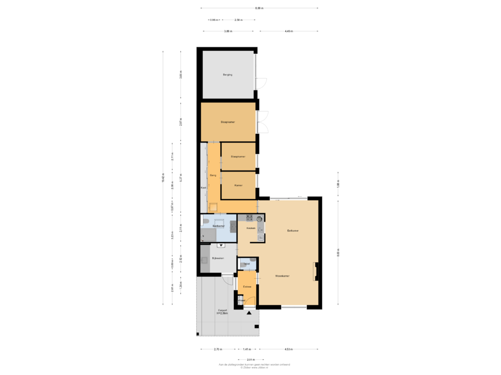 View floorplan of Appartement of Egelantierlaan 26