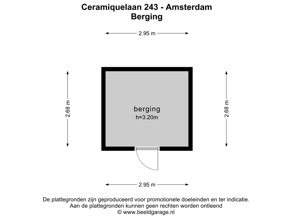 View floorplan of BERGING of Céramiquelaan 243