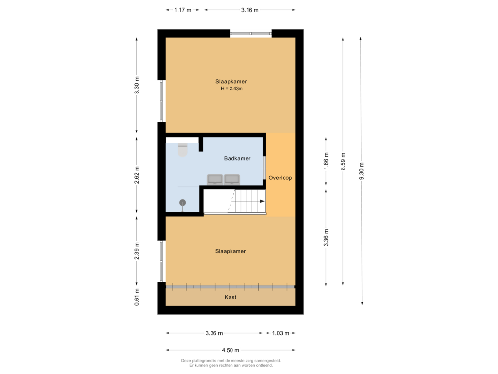 View floorplan of Eerste verdieping of Hooiland 56