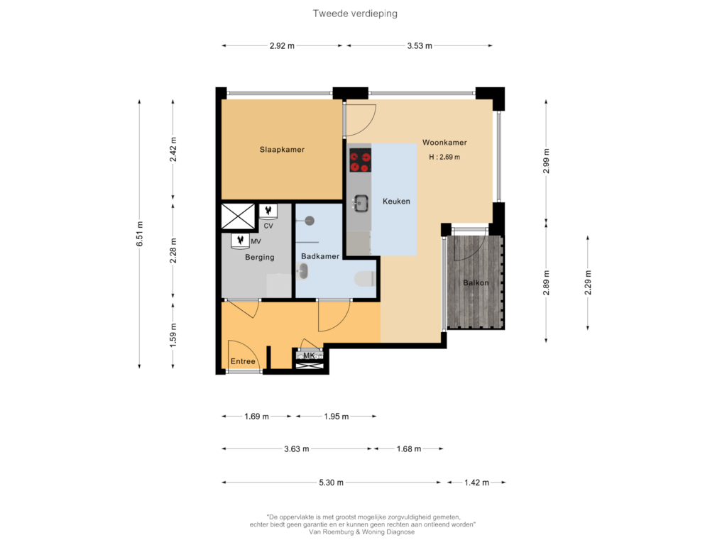 Bekijk plattegrond van Appartement van Ooievaar 41