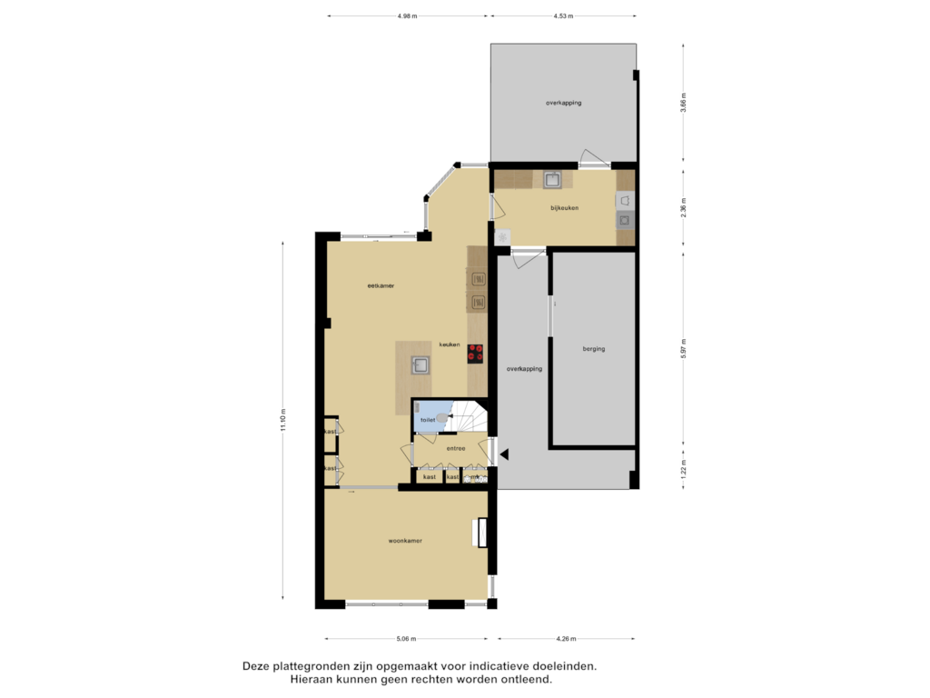 Bekijk plattegrond van Begane Grond van De Hasselt 6