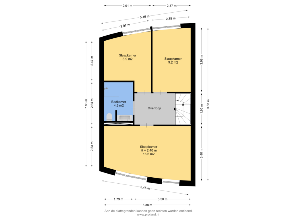 View floorplan of 1e Verdieping of Wim Sonneveldstraat 39