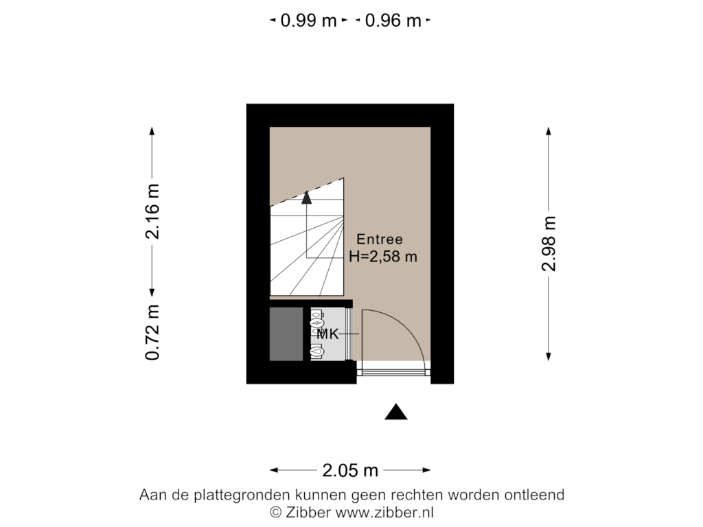 View floorplan of Begane grond of Vlinderveen 207