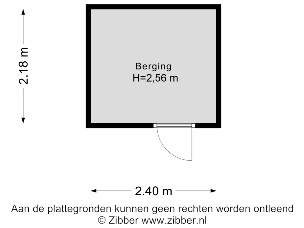 View floorplan of Berging of Vlinderveen 207