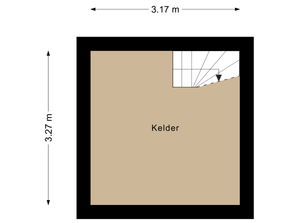 View floorplan of Kelder-2 of Herenstraat 84