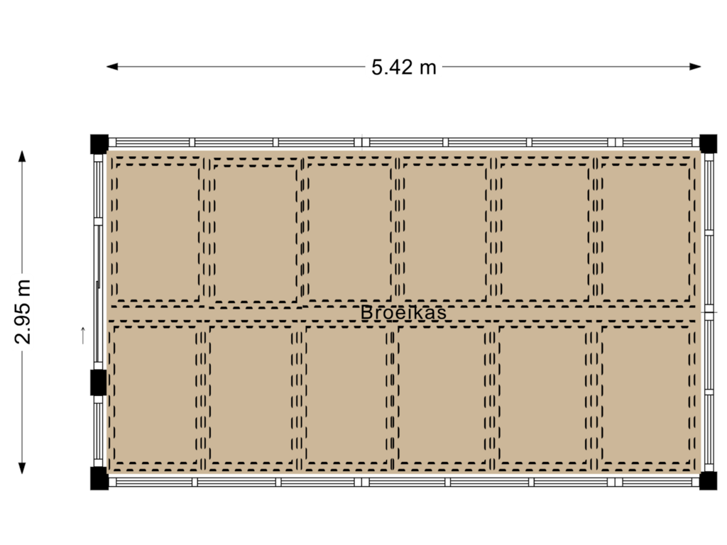 View floorplan of Broeikas of Herenstraat 84