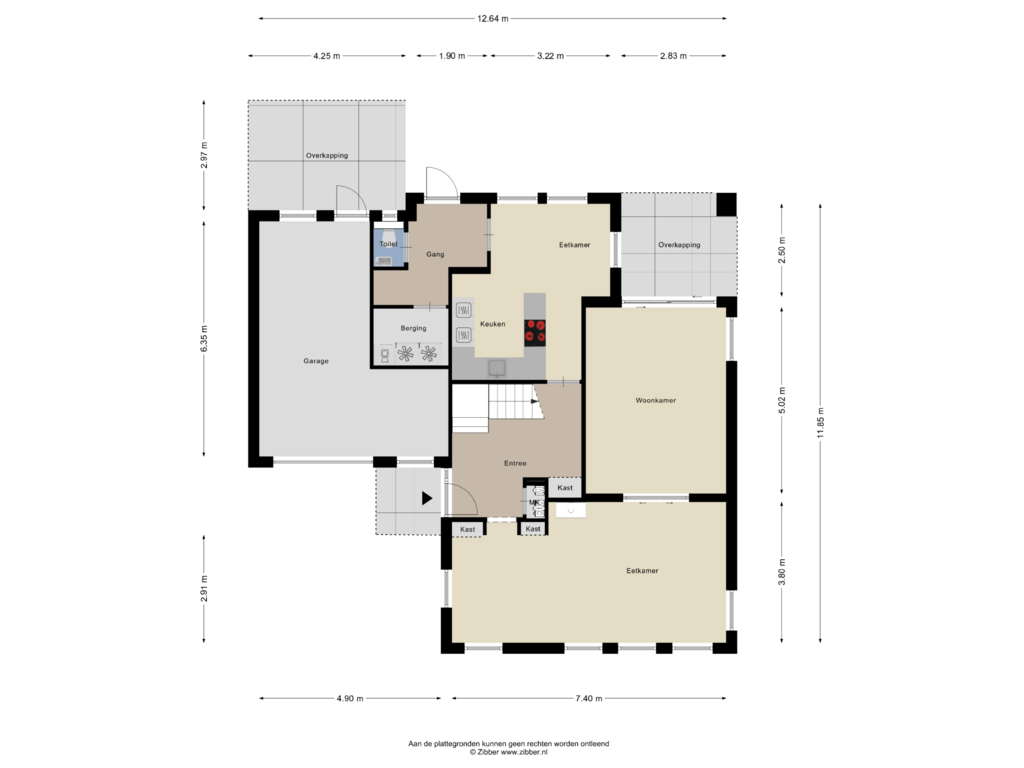 Bekijk plattegrond van Begane Grond van Den Ong 35