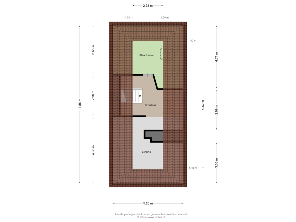 Bekijk plattegrond van Tweede Verdieping van Den Ong 35