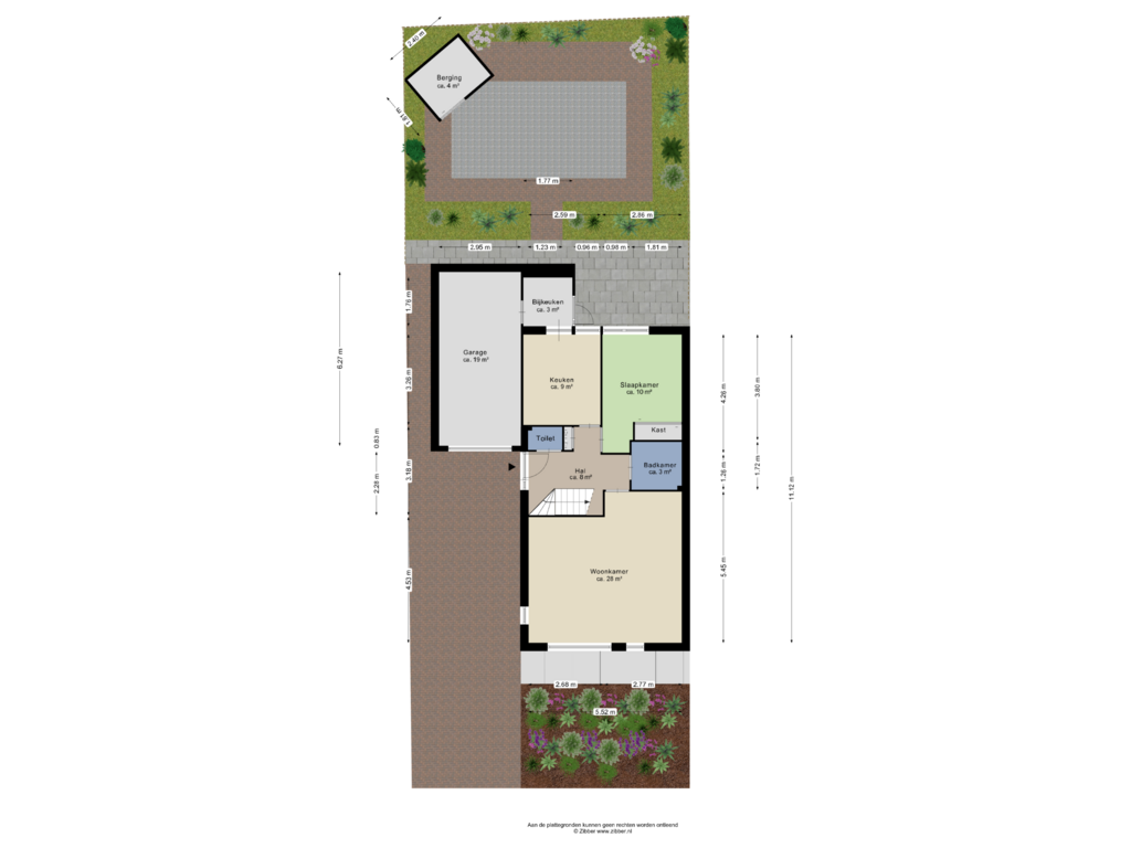 View floorplan of Begane grond - Tuin of Veenakker 17