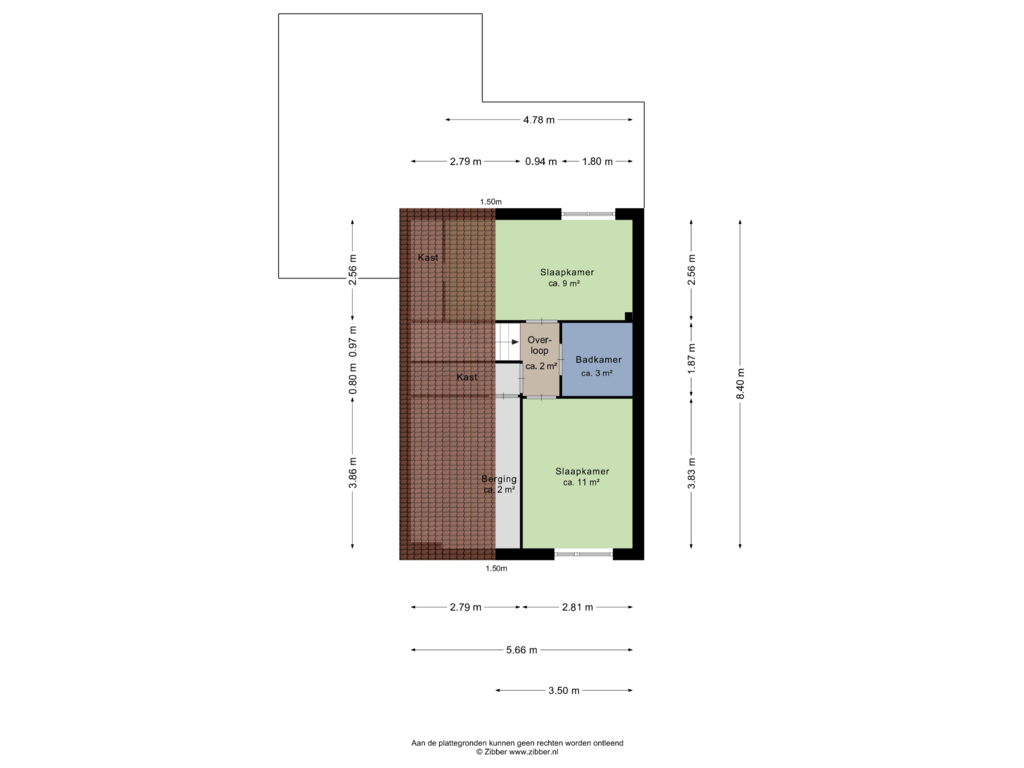 View floorplan of Eerste verdieping of Veenakker 17