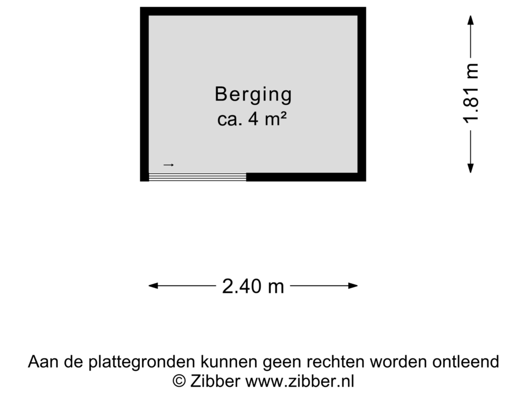 View floorplan of Berging of Veenakker 17