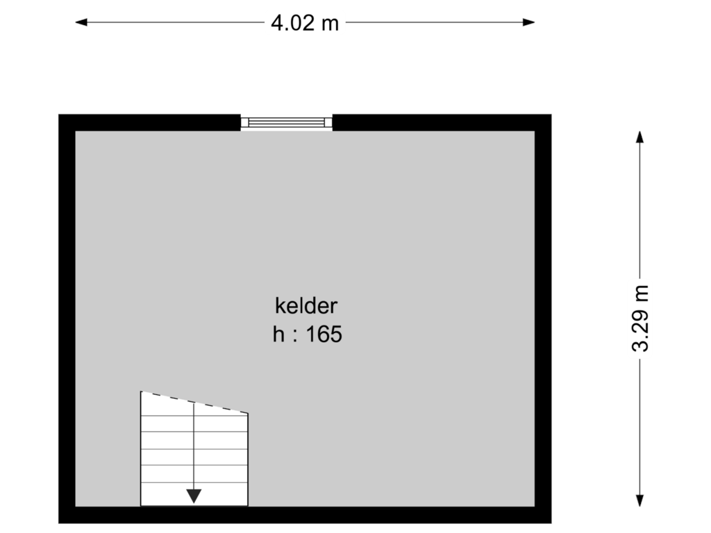 Bekijk plattegrond van kelder van Witrijtseweg 18