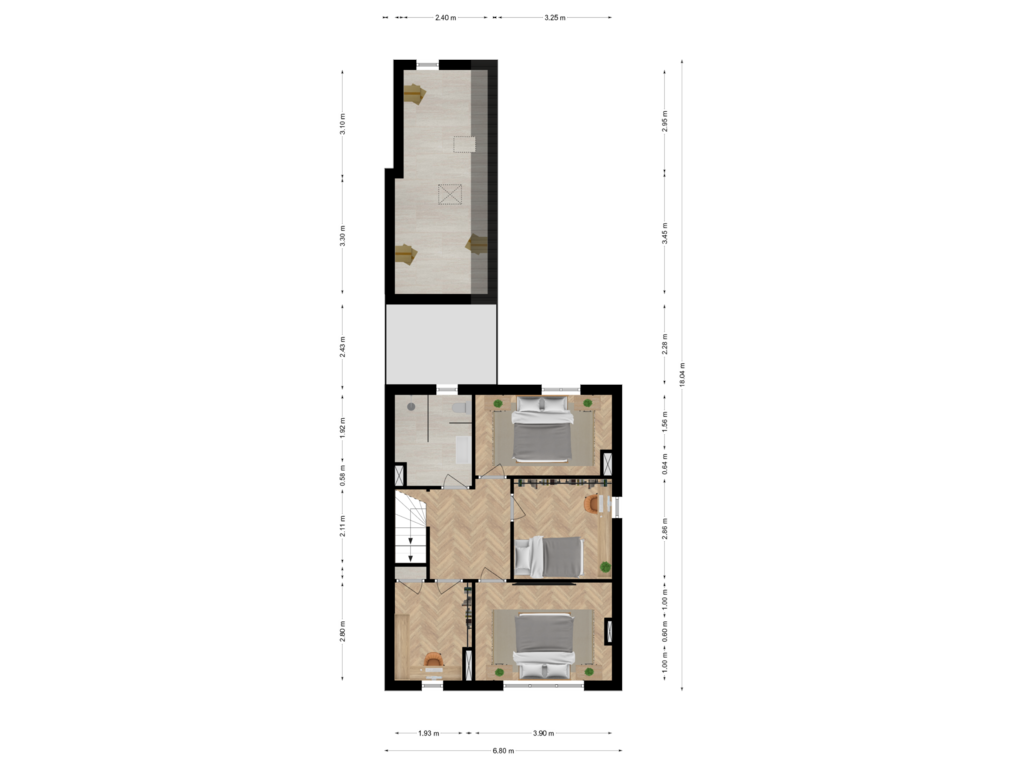 Bekijk plattegrond van Eerste verdieping van St. Antoniusstraat 37