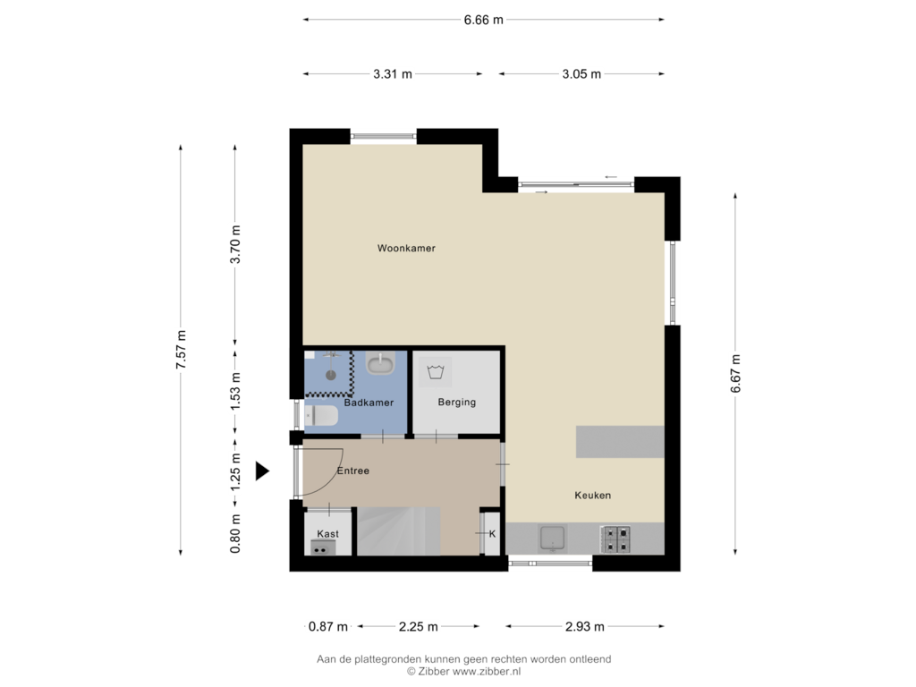 View floorplan of Begane Grond of Joossesweg 206