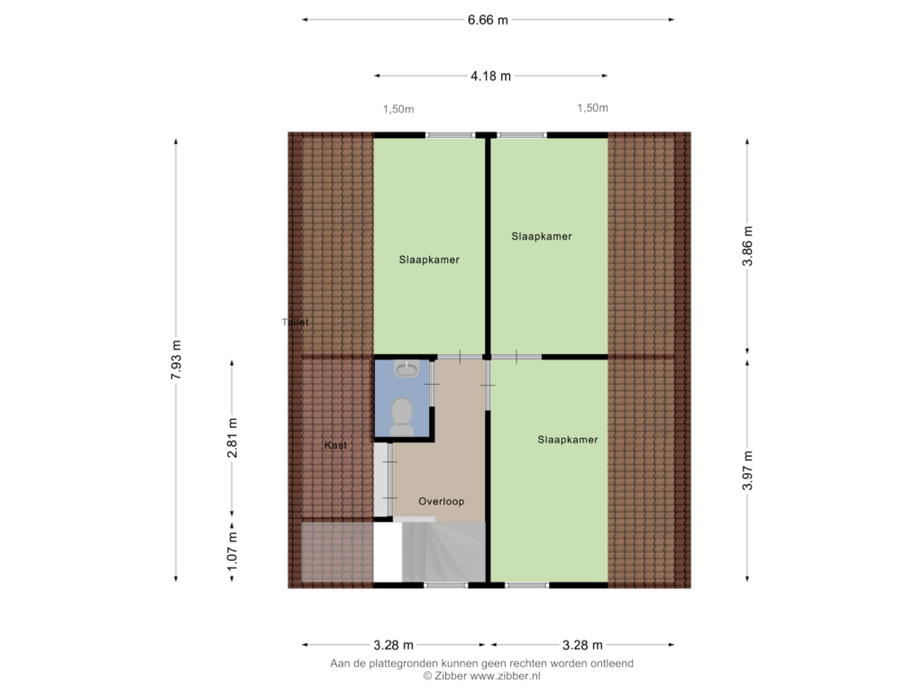 View floorplan of Eerste Verdieping of Joossesweg 206