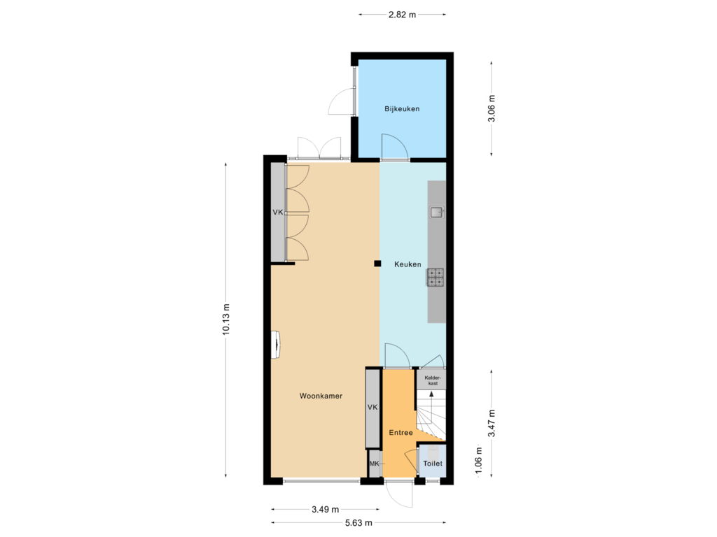 Bekijk plattegrond van Begane grond van Pater de Witstraat 59