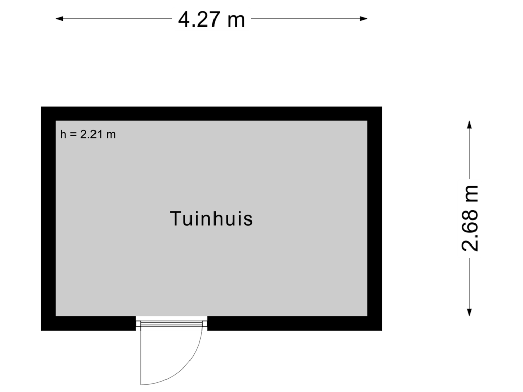 Bekijk plattegrond van Tuinhuis van Pater de Witstraat 59