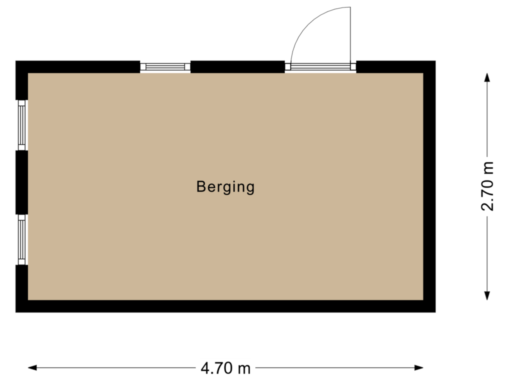 Bekijk plattegrond van Berging van Dwingelerweg 22