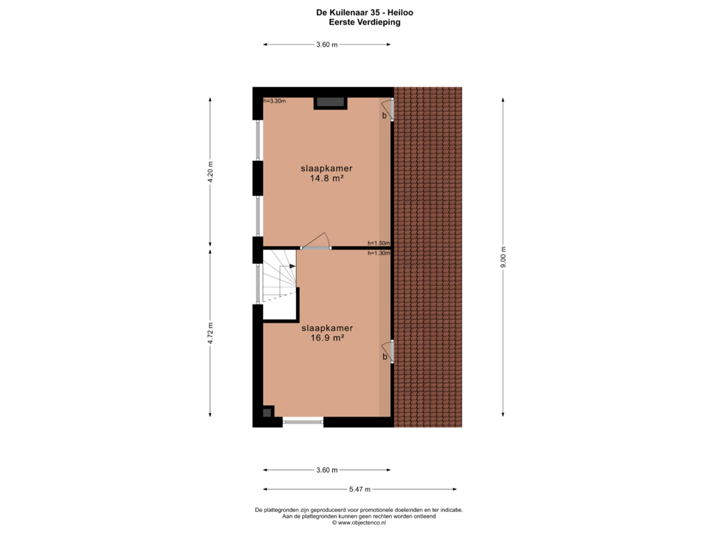 Bekijk plattegrond van EERSTE VERDIEPING van De Kuilenaar 35