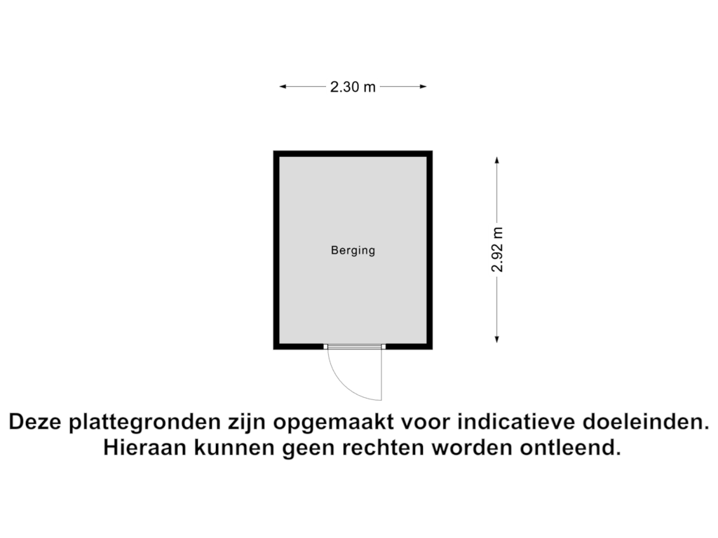 View floorplan of Berging of Mgr Swinkelsstraat 25