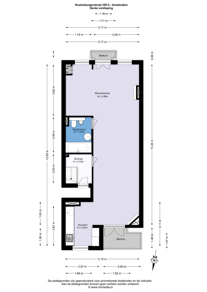 Foto 5 van Rustenburgerstraat 350-3