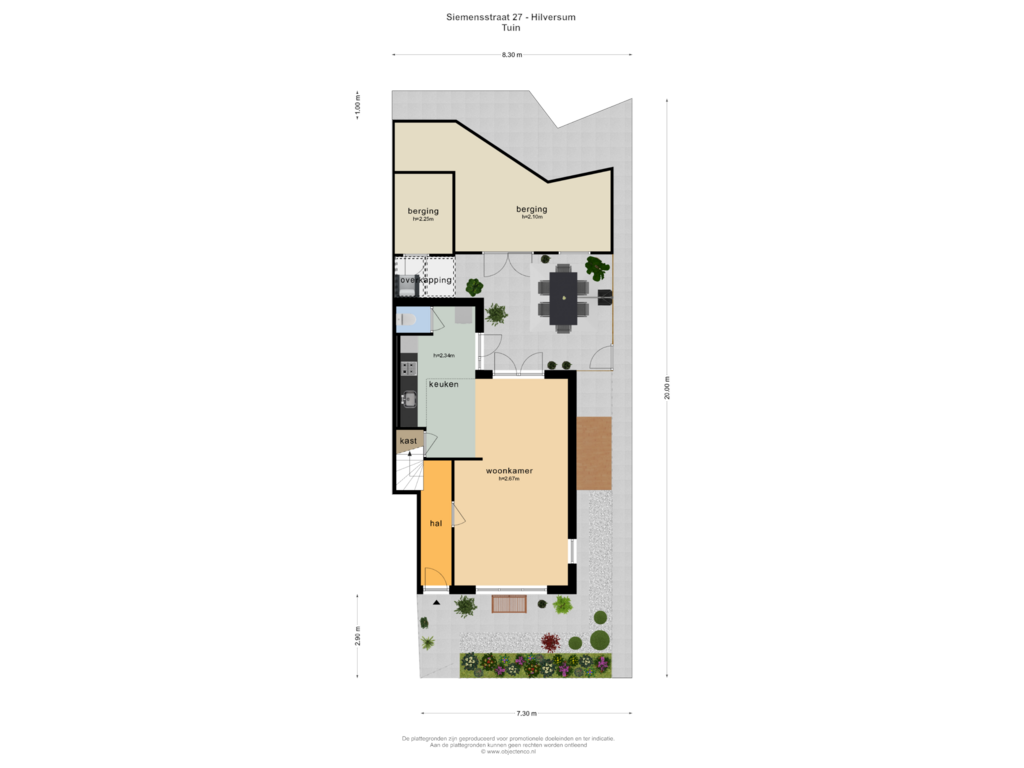 Bekijk plattegrond van TUIN van Siemensstraat 27