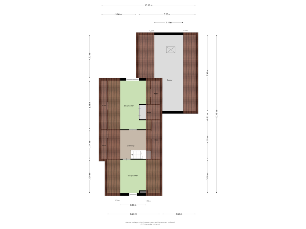 Bekijk plattegrond van Eerste verdieping van Weibuorren 26-A