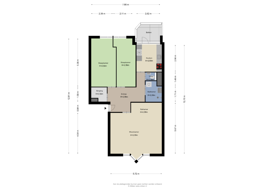 View floorplan of Appartement of Jufferkade 32